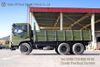 6×4绿色平头一排半驾驶室货车_敞篷低棚货车