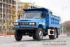 4×4 东风长头自卸车_蓝色敞篷越野车自卸车