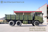 6×4绿色平头一排半驾驶室货车_敞篷低棚货车