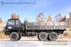 东风黑色6×6平头一排半驾驶室货车_敞篷货车