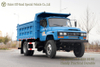 4×4 东风长头自卸车_蓝色敞篷越野车自卸车