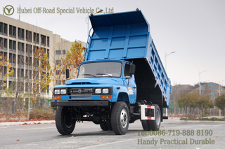 4×4 东风长头自卸车_蓝色敞篷越野车自卸车_矿用卡车、散货船