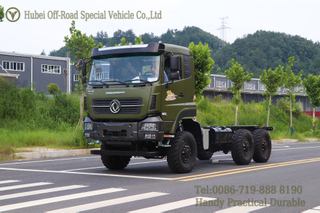 东风6*6 25吨重型汽车底盘_340马力重卡三车桥底盘