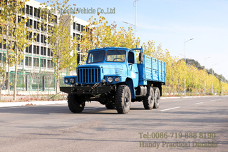 EQ2082 6WD尖头越野车_蓝色双层玻璃驾驶室卡车出口版