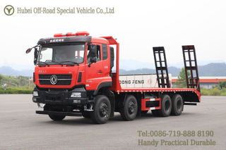 东风 8×4天龙平板挖掘机_东风 8×4商用车