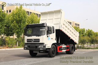 4×2十速自卸车_侧6底8高货箱_平排出口自卸车