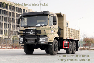 6x6越野平面驾驶室低床自卸卡车_6WD重型自卸车出口版本